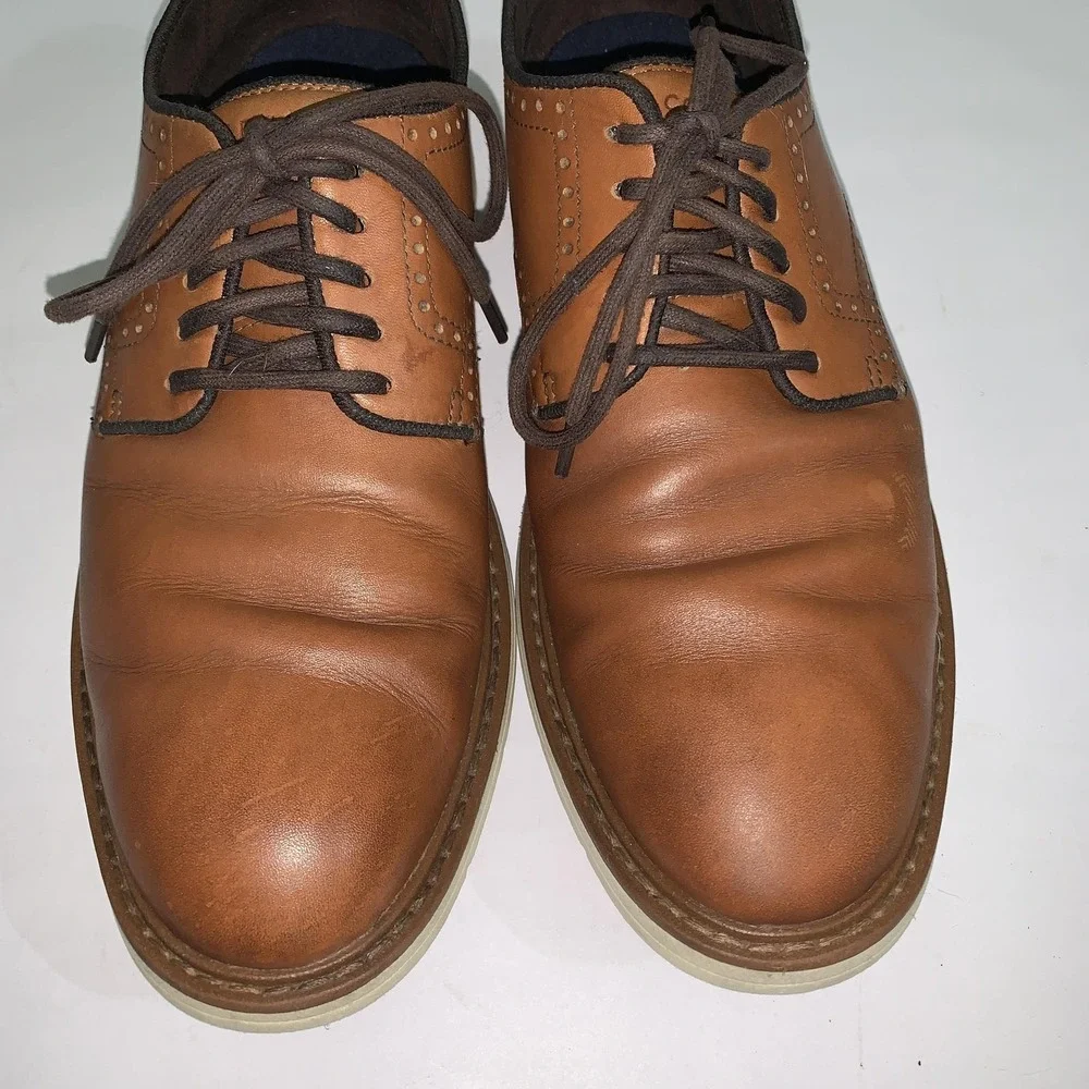 Cole Haan Grand360 Shoes Mens Size 8 Brown Leather Lace Up Oxfords C34125